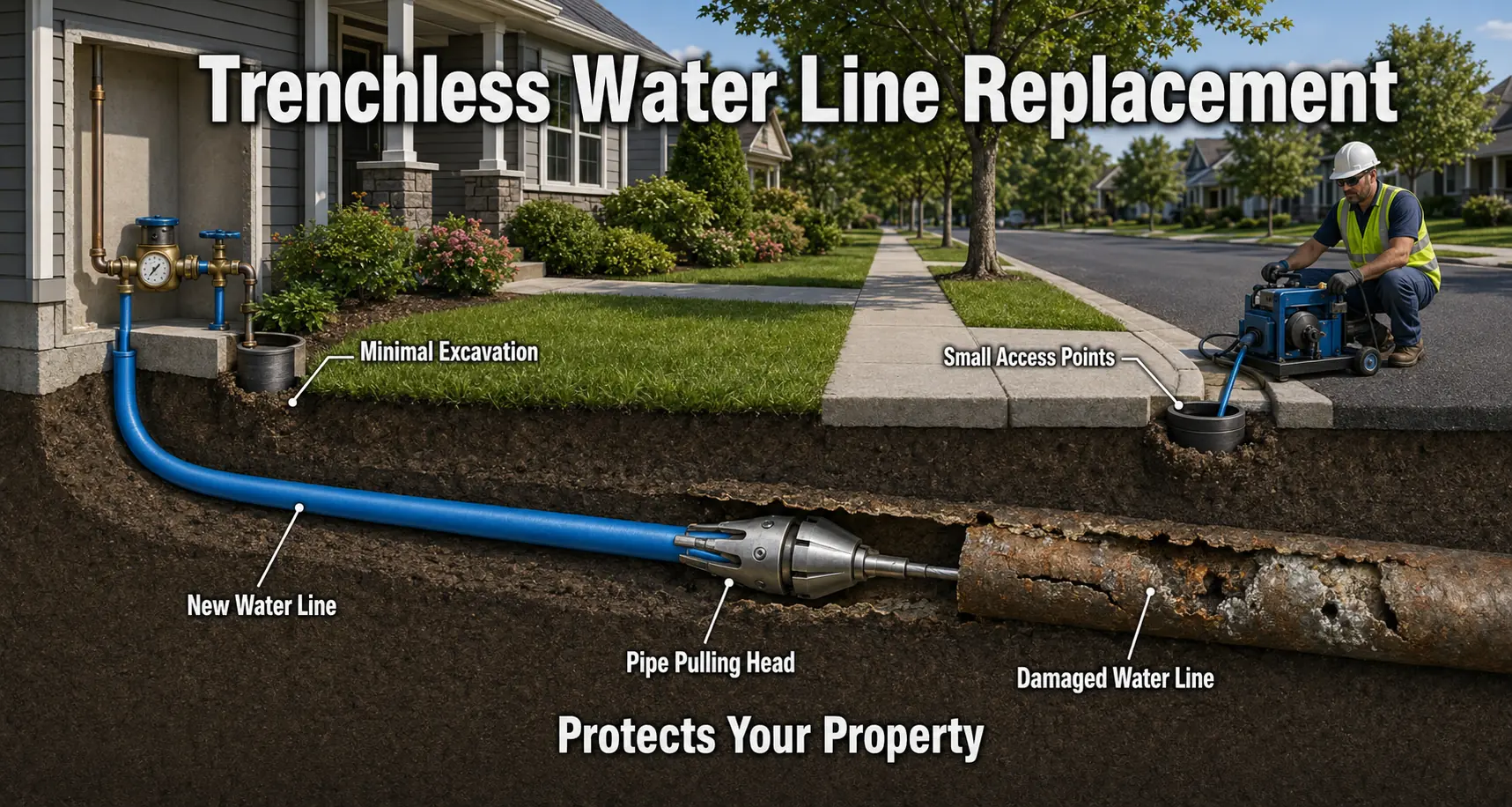 Northern Virginia Trenchless Water Line Replacement